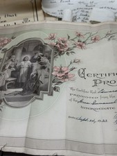 Antique 1921 Marriage Certificate And Baptism Certificate Edward S. Sachs’s picture