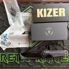 Kizer BROP 80s Camo Exclusive Serpentine M390 Steel Blade/TI Handle picture