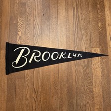 Brooklyn Pennant by Oxford Pennant in Buffalo NY | 9”x 27” in Black Felt CLEAN picture