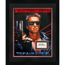 Arnold Schwarzenegger Autographed Terminator Deluxe Framed 16x20 Movie Poster Pi picture