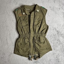 Vintage Romanian Military Field Vest Olive Green Tactical Utility Surplus picture