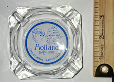 Vintage Holland Tasty Foods Glass Ashtray 18th At Main Vancouver WA Dutch Kids picture