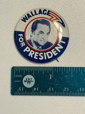 Vintage 1968 George Wallace For President Campaign Button Pinback 1.5” picture