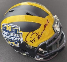JIM HARBAUGH SIGNED AUTOGRAPHED COA PSA/DNA MICHIGAN 2024 CHAMPIONS MINI HELMET picture