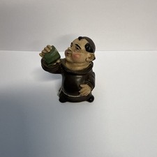 Vintage 1970s Resin Wine or Ale Drinking Monk Friar Figure picture