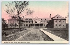 Des Moines Iowa Home for the Aged Polk County 1912 Postcard To Winterset IA picture