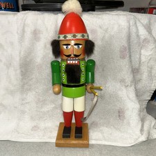Vtg STEINBACH Skier Nutcracker 0382 S718 Germany Has Poles No Skis Ski Volkskuns picture