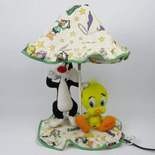 1995 Looney Tunes Lamp Vintage Table Light Plush Fabric Warner Bros Spain picture