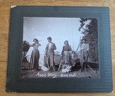 ANTIQUE 1880s Annie Oakley and Frank Butler Original Candid Family Camp Photo 22 picture
