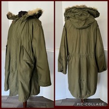 M-51 Military Original Complete Vtg 3 Piece Fishtail Parka Fur Trim Wired Hood picture