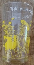 Flintstones Welchs Jelly Glass 1962 Yellow The Flintstone Having A Ball Barney picture