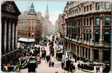 UK England London Mansion House Cheapside St Buildings Carriages 1910 Postcard picture