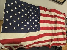 Vintage Annin Defiance 50 Star US American Flag 5x8 Ft Cotton Bunting Stitched picture