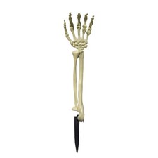 1pc Skeleton Arm Hand Sign Symbol for Halloween Decor, Garden Yard Spooky Stake picture