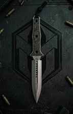 Heretic Mini Nephilim Fixed Blade - Carbon Fiber - Stonewash MagnaCut H069-2A-CF picture
