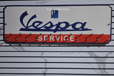 Vespa Service Porcelain Enamel  Key Holder Sign picture