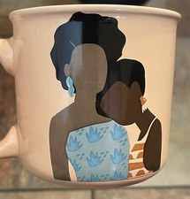 K Ligg Co Proud Black Mama and Daughter Light Peach Mug Large Coffee Cup picture