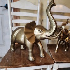 Selling a Vintage pair of Solid Brass Elephants.  Trunks up are for good luck  picture