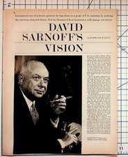 David Sarnoff's Vision Article Electronics Monroe Shocks Magazine Page 1960s picture
