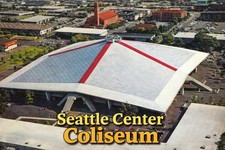 Greetings From KeyArena Seattle Center Coliseum Stadium MODERN Postcard D824 picture