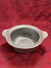 Rare Vtg 1975 Country Ware Pewter Metal Porringer Dish Bowl Double Handle - 9773 picture