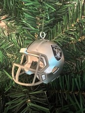 Las Vegas Raiders NFL Helmet Christmas Ornament Purchase supports education picture