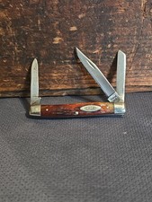VINTAGE 1965-69 Case XX USA Red  Bone Stockman Pocket Knife 6333 picture