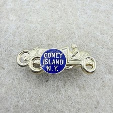Vintage 10k Gold Plated 1940's Coney Island New York Souvenir Pin Collectible picture