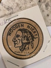 Vintage The Trading Post Ketchikan, AK Wooden Nickel Token Alaska Polit. Incorr picture