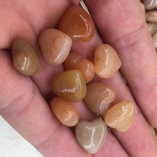 10pc Natural yellow jasper Quartz hand Carved love crystal Reiki healing picture