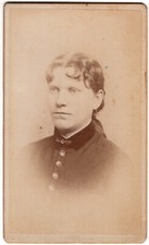 Antique CDV Circa 1880s J.h. RogersBlack Lady In Dress Waynesburg PA picture