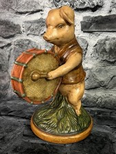 Vintage 10” Marching Drum Pig Statue picture