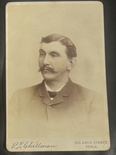 PA Academy Of Fine Art Painter Photographer Thomas Anshutz Portrait Cabinet Card picture