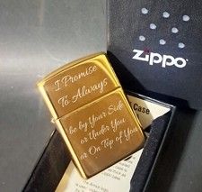 Custom Photo Engraved Armor High Polish Brass Zippo Lighter / Authentic and New picture