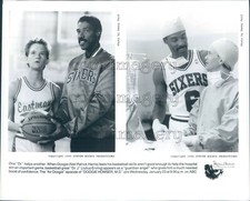 1990 Press Photo Julius Erving Neil Patrick Harris Doogie Howser MD TV picture