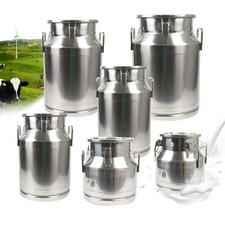 12-60L Gallon Stainless Steel Milk Can Barrel, Milk Jug Milk Bucket Storage Pot picture