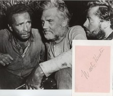 Walter Huston-Vintage Signed Page w/Photo picture