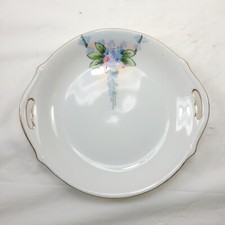 Hand Painted Nippon Japan Small Plate Floral Accents Handles picture