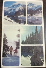 Vintage Realistic Snowy Church & Trees Merry Christmas Greeting Card Unused USA picture