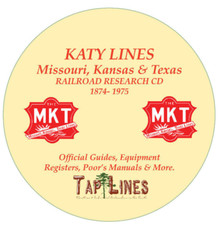 KATY RAILWAY MK&T MKT OFFICIAL GUIDES, EQUIPMENT REGISTERS & POORS -  PDFs ON CD picture