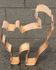 Vintage Cape Cod Copper Works Large Copper Cat Cookie Cutter 7” Folk Halloween picture