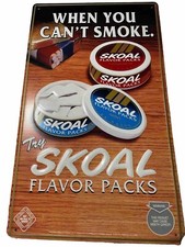 1990s Skoal Tobacciana Vintage Tin Sign 19” x 12” RARE picture