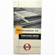 Vintage 1955 Sundstrand Denver Aviation Division Tool Plant Welcome Brochure Map picture