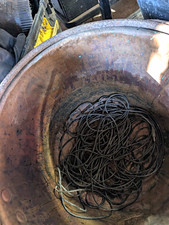 5 Gallon Antique Copper Cauldron With Hanging Handle picture