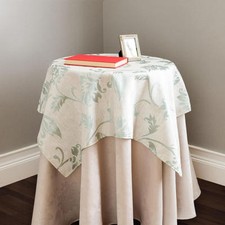 Essential Home Chesterfield Floral Teal Table Topper 35x35 in  picture