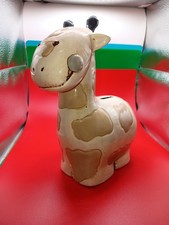 Demdaco Noah's Ark Distressed Giraffe Bank picture