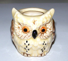 Vintage Owl Porcelain Toothpick Holder Japan - OWL picture