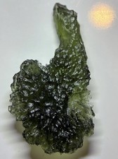 Moldavite 5.32G Curved Drop Shape Tektite From Chlum Unique Collectors Quality  picture