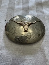 Authentic Vintage Longhorn Comstock Silversmiths belt buckle picture