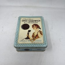 VTG 1986 Collectable Oreo Cookie Tin 1918 Advertisement Replica 8